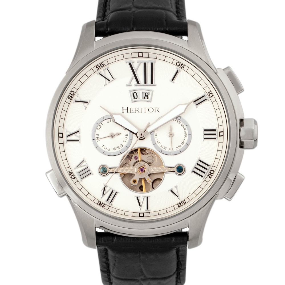 NWT Men's Multi-Function Leather Band Watch
